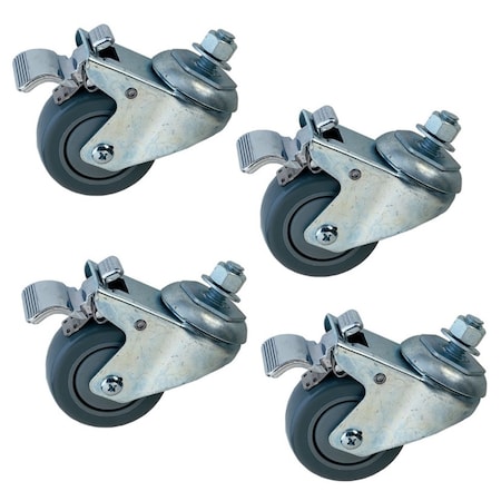 Jet 98-0130 Driving Swivel Wheels Set of 4 pcs., Braked 98-0130-JET